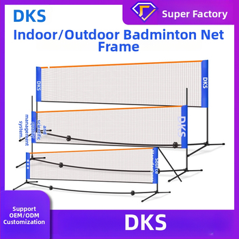 Okvir mreže za badminton – prenosni, sklopivi za vanjske natjecateljske uvjete, aluminijska legura, marka Dicos, mogućnost privatne oznake
