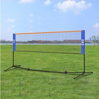 Okvir mreže za badminton – prenosni, sklopivi za vanjske natjecateljske uvjete, aluminijska legura, marka Dicos, mogućnost privatne oznake