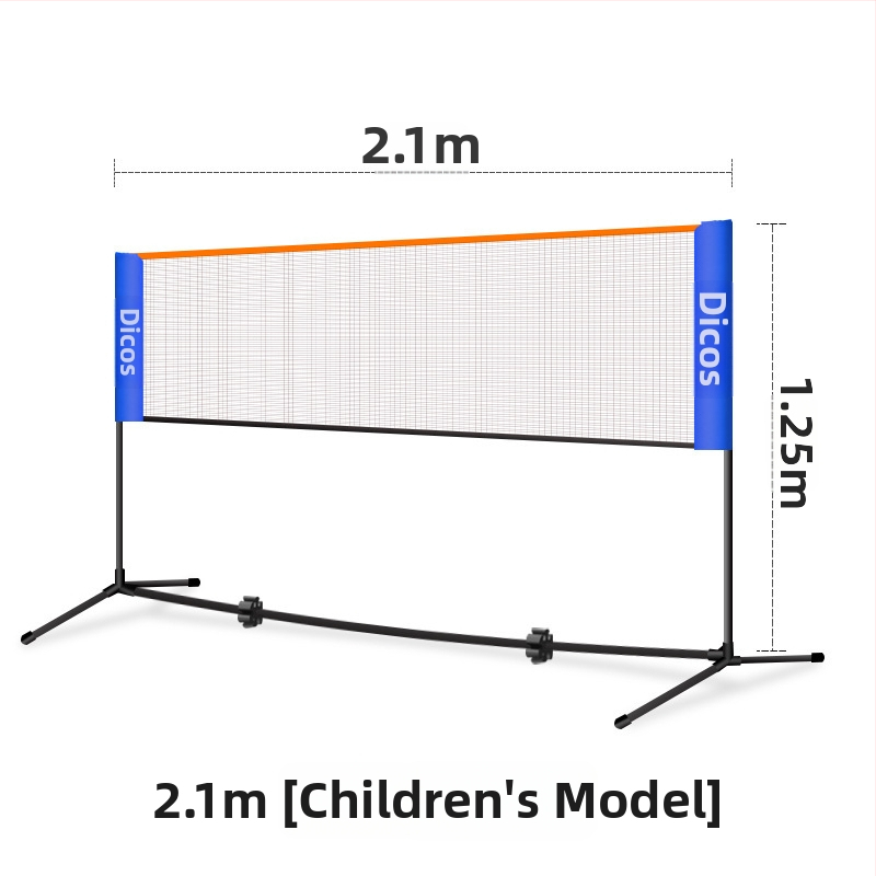 Okvir mreže za badminton – prenosni, sklopivi za vanjske natjecateljske uvjete, aluminijska legura, marka Dicos, mogućnost privatne oznake