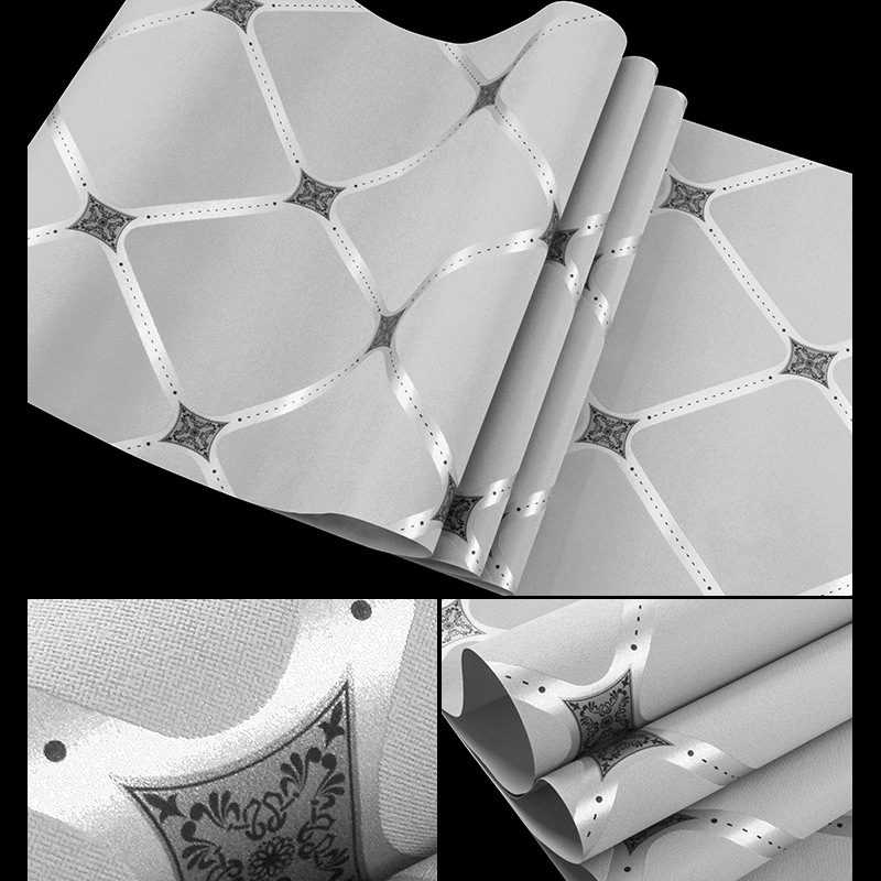 Tapet de perete - nețesut, model geometric nordic cu dungi verticale, stil modern minimalist