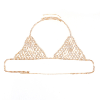 Αλυσίδα σώματος με στρας, γυναικείου στυλ, σειρά Princess, ηλεκτροπλατίωση