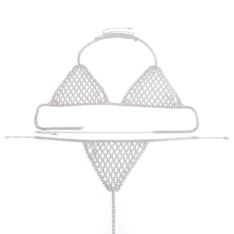 Αλυσίδα σώματος με στρας, γυναικείου στυλ, σειρά Princess, ηλεκτροπλατίωση