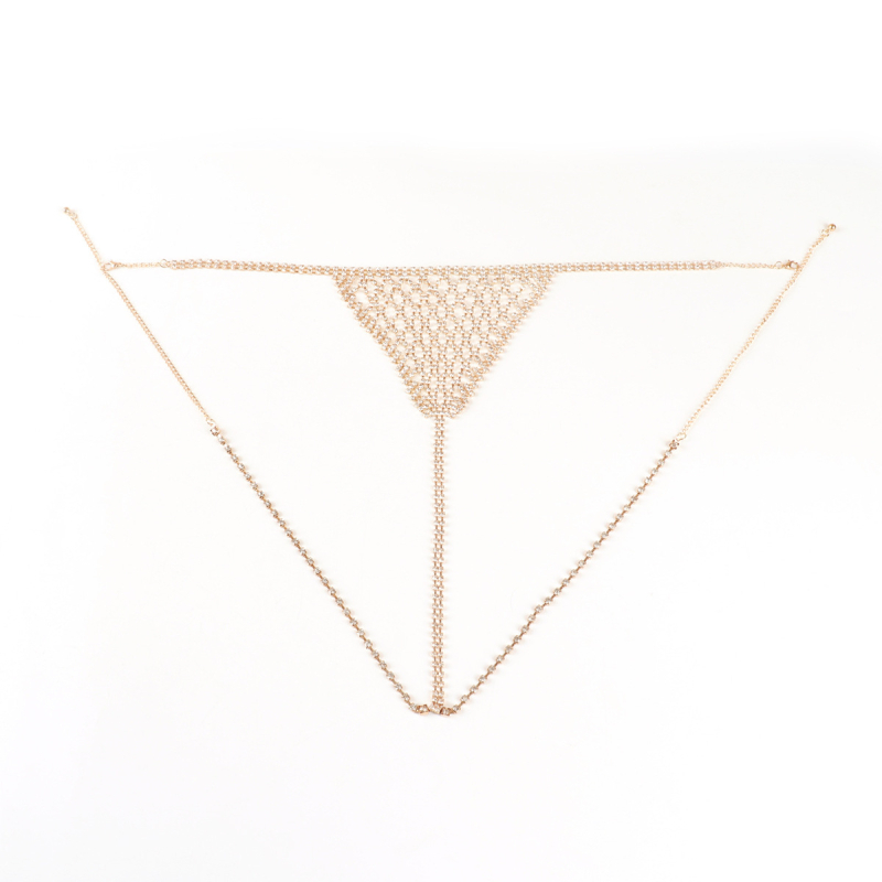 Αλυσίδα σώματος με στρας, γυναικείου στυλ, σειρά Princess, ηλεκτροπλατίωση