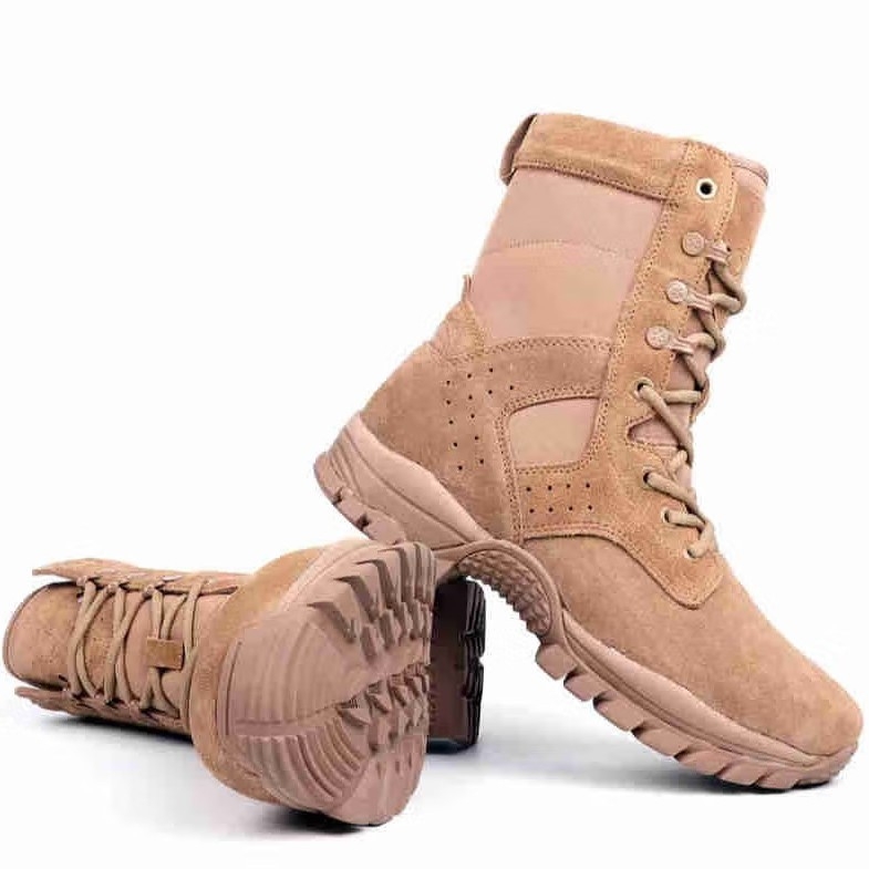 Jihua Universālas taktiskās botas pārgājieniem un telšanai – ūdensnecaurlaidīgs audums, augšējā daļa no govs ādas, apaļš purns