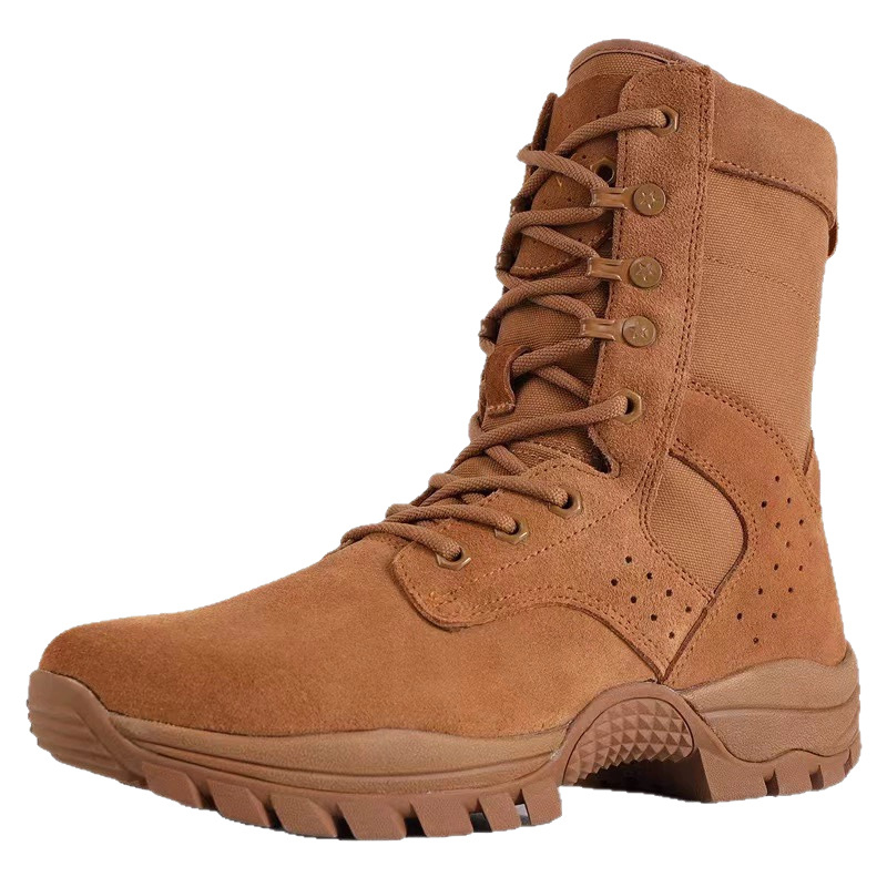 Jihua Universālas taktiskās botas pārgājieniem un telšanai – ūdensnecaurlaidīgs audums, augšējā daļa no govs ādas, apaļš purns