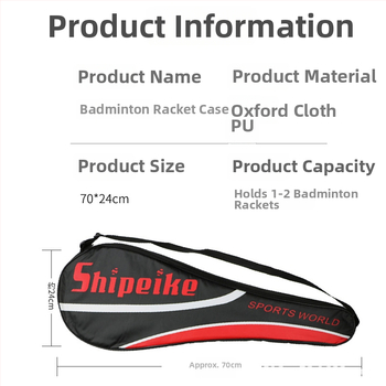 Spike badminton raketes aizsarg somiņa – Oxford audums, ūdensnecaurlaidīgs, ar izdrukātu logotipu, pieaugušajiem, piemērots sporta un āra somām, galda teniss un badminton