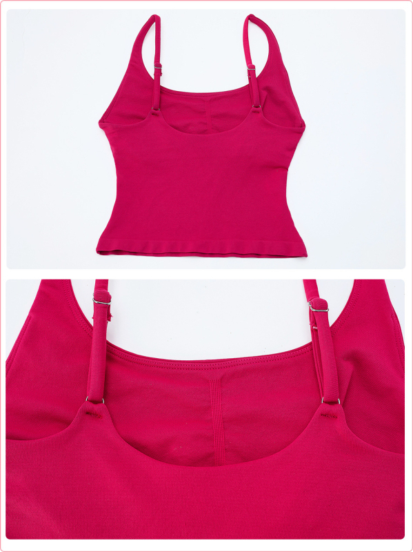 Top de yoga fără cusături pentru femei, spate respirabil, Nylon 90% / Spandex 10%, cupă completă cu formare medie, fără bretele