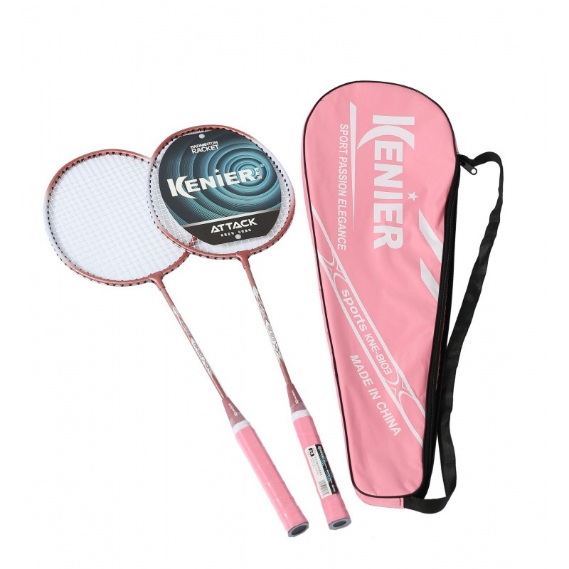 Knier badminton reketa — težina 95–100 g, okvir od željezne legure, ručka G1, pogodna za amatere i juniore