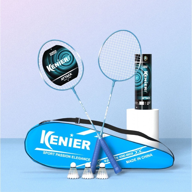Knier badminton reketa — težina 95–100 g, okvir od željezne legure, ručka G1, pogodna za amatere i juniore