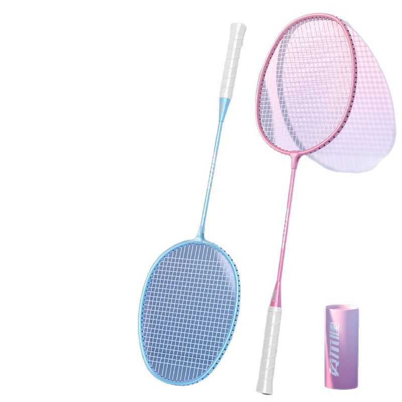 Rachetă de badminton Yingerjian, cadru din aliaj de fier, sfoi nylon, greutate 95–100 g, grosime mâner G-4, duritate moderată, lovitură directă