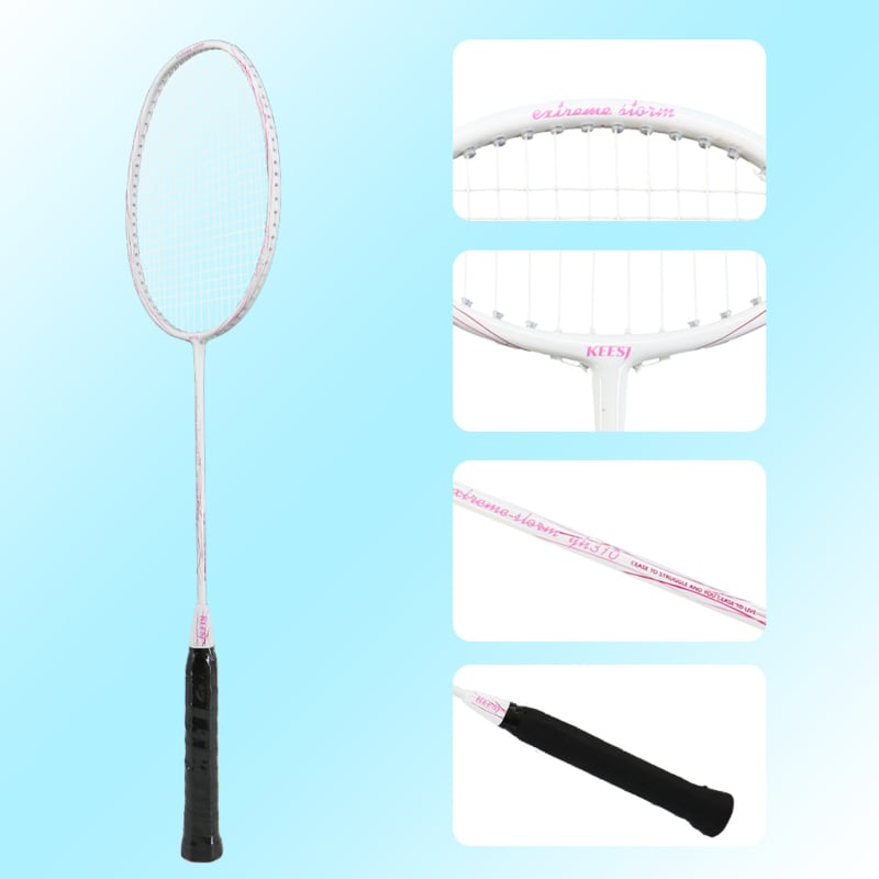 Raketa za badminton – okvir od karbonsko-aluminijske legure; konstrukcija od jednog dijela; težina 90–94 g; tip reketa: ravni; mogućnost tiska logotipa