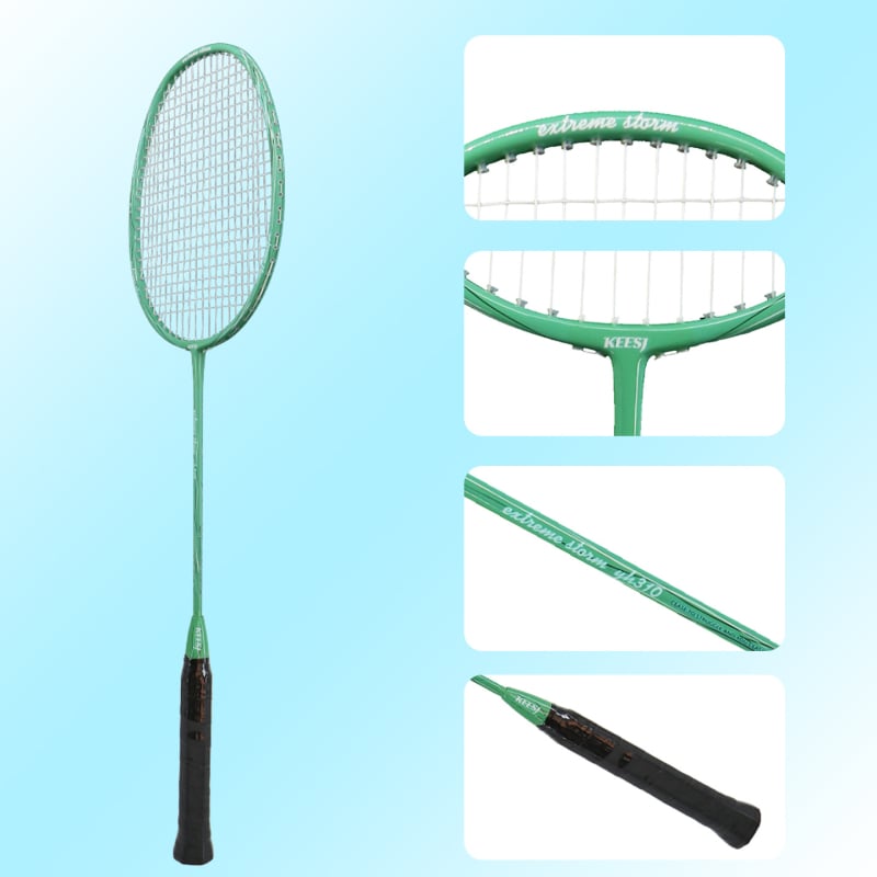 Raketa za badminton – okvir od karbonsko-aluminijske legure; konstrukcija od jednog dijela; težina 90–94 g; tip reketa: ravni; mogućnost tiska logotipa