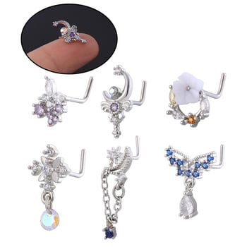 Ornamente nazale din cupru – puritate 18K, placare electrolitică, stil feminin, retro