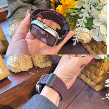 Apple Watch серия S плетен каиш за часовник (Материал на каиша: пластмаса; Размери на интерфейса: персонализирани; Стил: модерен; Вид закопчалка: друг)