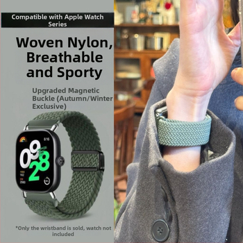 Apple Watch серия S плетен каиш за часовник (Материал на каиша: пластмаса; Размери на интерфейса: персонализирани; Стил: модерен; Вид закопчалка: друг)