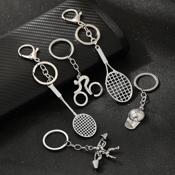 Breloc din aliaj de zinc, design sportiv, stil modern minimalist, gata pentru cadou, fără licență IP