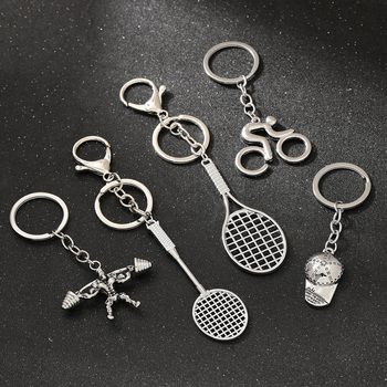 Breloc din aliaj de zinc, design sportiv, stil modern minimalist, gata pentru cadou, fără licență IP