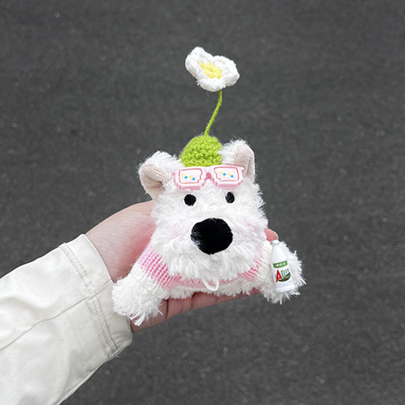 Plišani privjesak za ključeve u crtanom stilu s motivom West Highland White Terrier