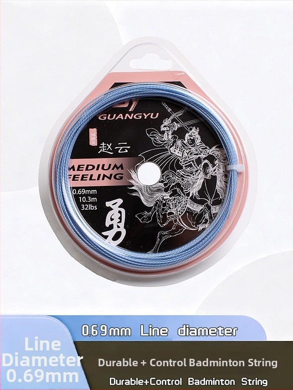 Guangyu šķiedru raketes troses badmintonam un tenisam, spriegums 32 lb