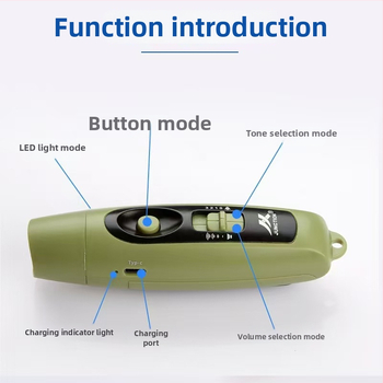 Elektroniskā svilpe USB uzlādei, ar augstu skaņu un gaismām (ABS, 95 g, Leisure, pielāgošana pieejama)