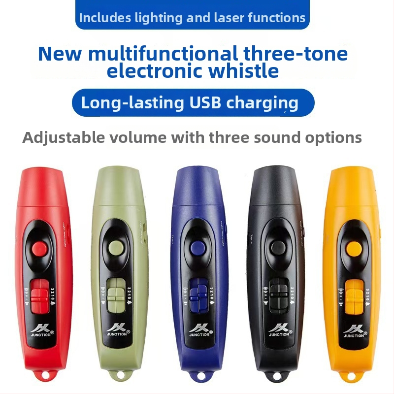 Elektroniskā svilpe USB uzlādei, ar augstu skaņu un gaismām (ABS, 95 g, Leisure, pielāgošana pieejama)