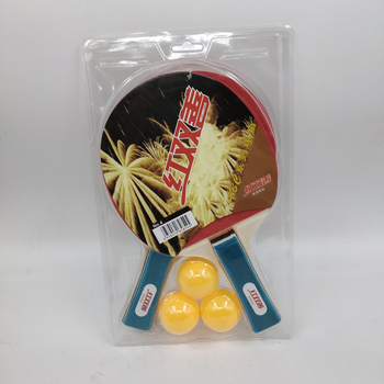 Bokai rachetă tenis de masă — set dublu, lamă din poplar, gumă lipită, lovitură directă, pentru interior