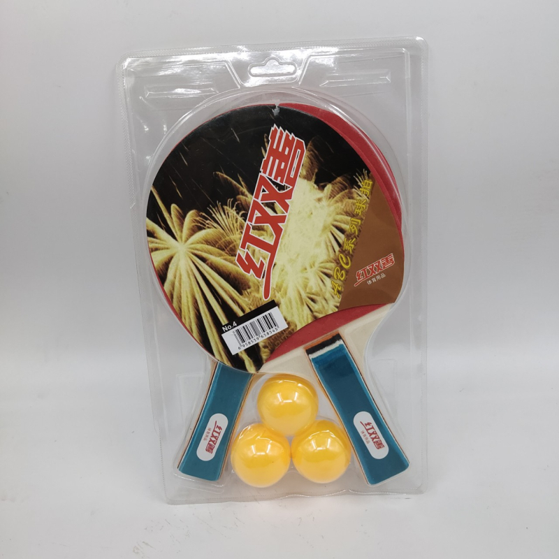 Bokai rachetă tenis de masă — set dublu, lamă din poplar, gumă lipită, lovitură directă, pentru interior