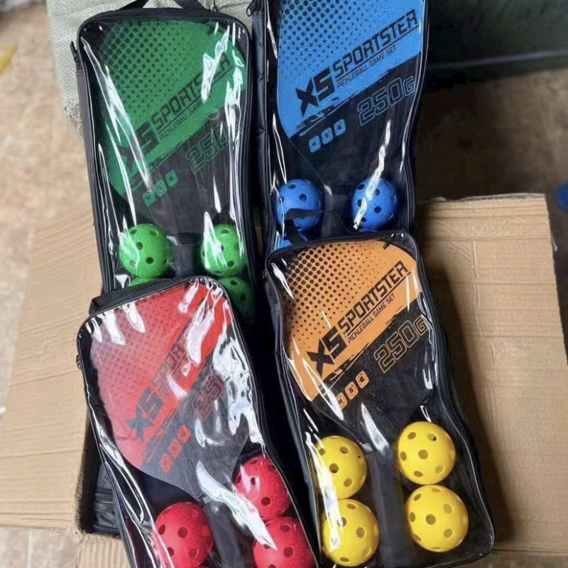 Pickleball raketų rinkinys – Burning Wings, 249 g, aukštos kokybės topo mediena