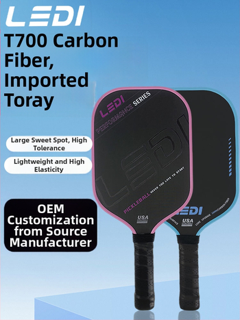 Set palete pickleball - T700 fibră de carbon, 225 g, LEDI