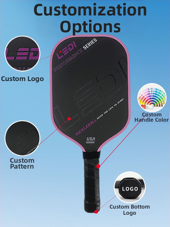 Set palete pickleball - T700 fibră de carbon, 225 g, LEDI