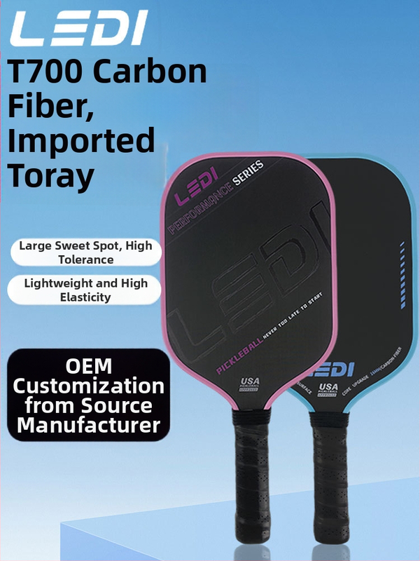 Set palete pickleball - T700 fibră de carbon, 225 g, LEDI