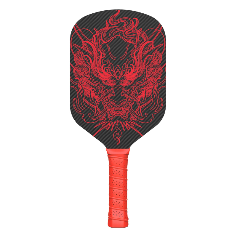 Jusian karbonska pickleball raketa — oko 225 g, jednodijelna konstrukcija s toplim presom, natjecateljskog ranga