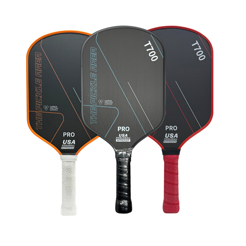 Pickleball raketa T700 z karbónových vlákien, 16 mm hrúbka, polymer honeycomb core, hmotnosť 225 g ±10 g
