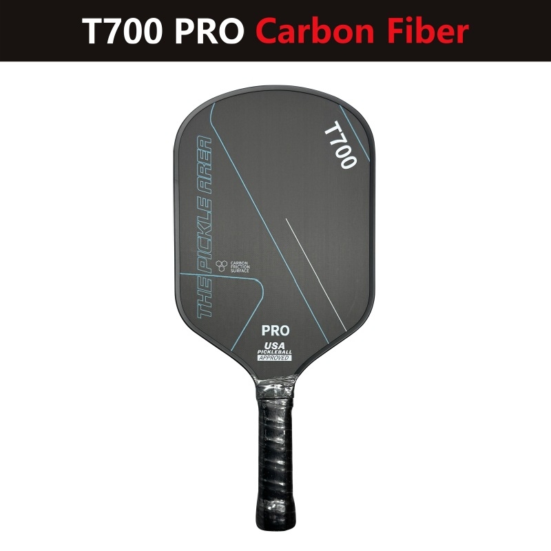Pickleball raketa T700 z karbónových vlákien, 16 mm hrúbka, polymer honeycomb core, hmotnosť 225 g ±10 g