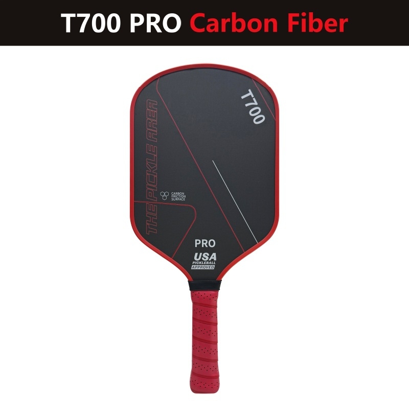 Pickleball raketa T700 z karbónových vlákien, 16 mm hrúbka, polymer honeycomb core, hmotnosť 225 g ±10 g