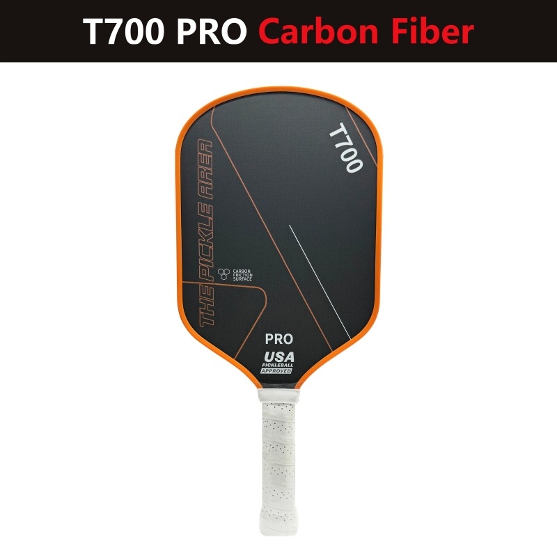 Pickleball raketa T700 z karbónových vlákien, 16 mm hrúbka, polymer honeycomb core, hmotnosť 225 g ±10 g