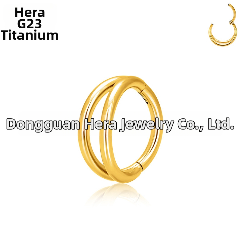 Nosis žiedas su cirkonų įdėklu, G23 titano lydinys, dviguba briauna su deimantais, išgraviruoti piercing papuošalai