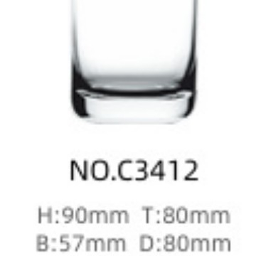 Чаша за игра на тенис на маса – право цилиндрично стъкло от сода-лайм, кръгла форма, филтър, комплект от шест броя, модерен минималистичен стил