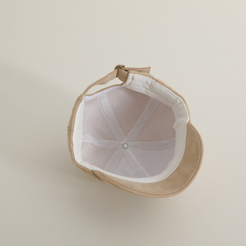 Детска кепка с козирка – замшена материя, широк козир и куполна корона, слънцезащитна, стил анимационен/сладък, възраст 6–12 месеца, 1–2 г., 2–4 г.