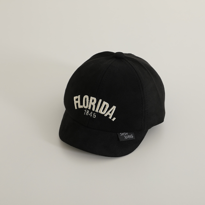 Детска кепка с козирка – замшена материя, широк козир и куполна корона, слънцезащитна, стил анимационен/сладък, възраст 6–12 месеца, 1–2 г., 2–4 г.