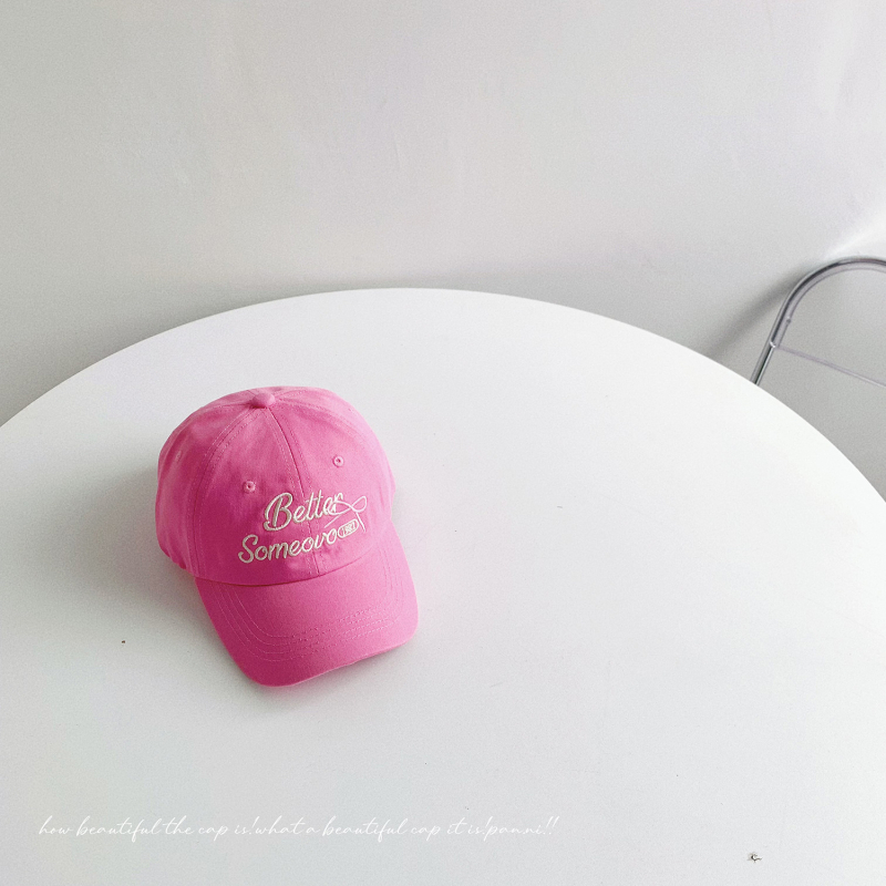 Детска бейзболна шапка от памук, извита козирка, куполна корона, бродерия с букви и панделка, защита от слънцето