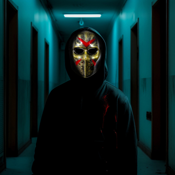 Mască de cosplay – mască de hockey din plastic, semi-artizanală și semi-mecanică, brand Roleparty