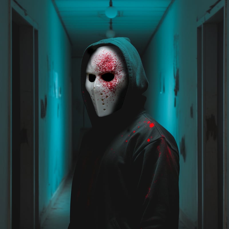 Mască de cosplay – mască de hockey din plastic, semi-artizanală și semi-mecanică, brand Roleparty