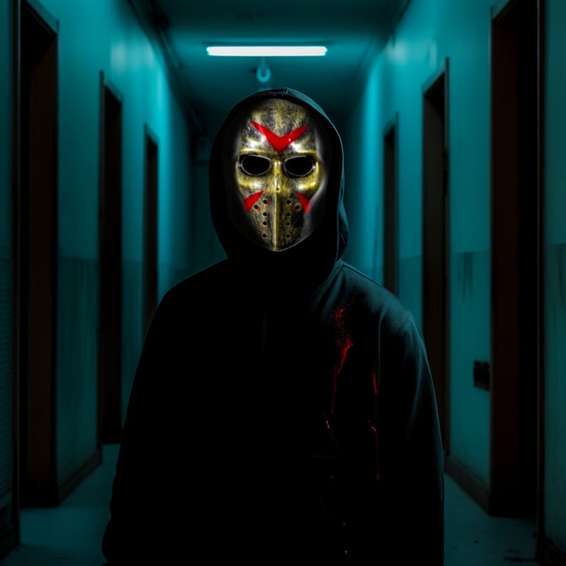 Mască de cosplay – mască de hockey din plastic, semi-artizanală și semi-mecanică, brand Roleparty