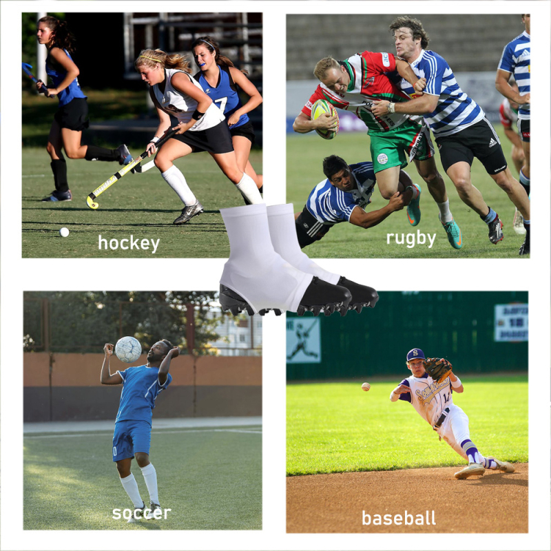Чорапоподобно защитно покритие за обувки с шипове – против пясък, против подхлъзване на петата, за футбол, регби и хокей