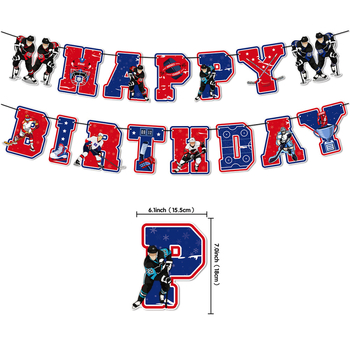 Ledus hokeja dzimšanas dienas dekors — papīra kūkas ievietojums, rekvizīts telpas iekārtošanai