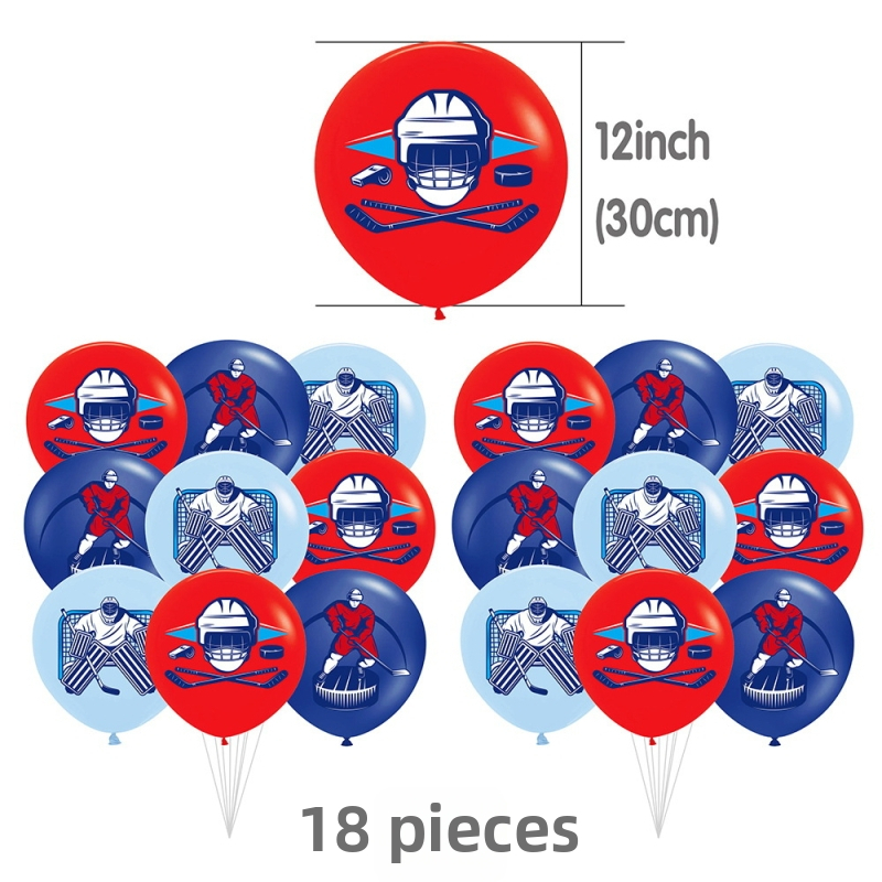 Ledus hokeja dzimšanas dienas dekors — papīra kūkas ievietojums, rekvizīts telpas iekārtošanai