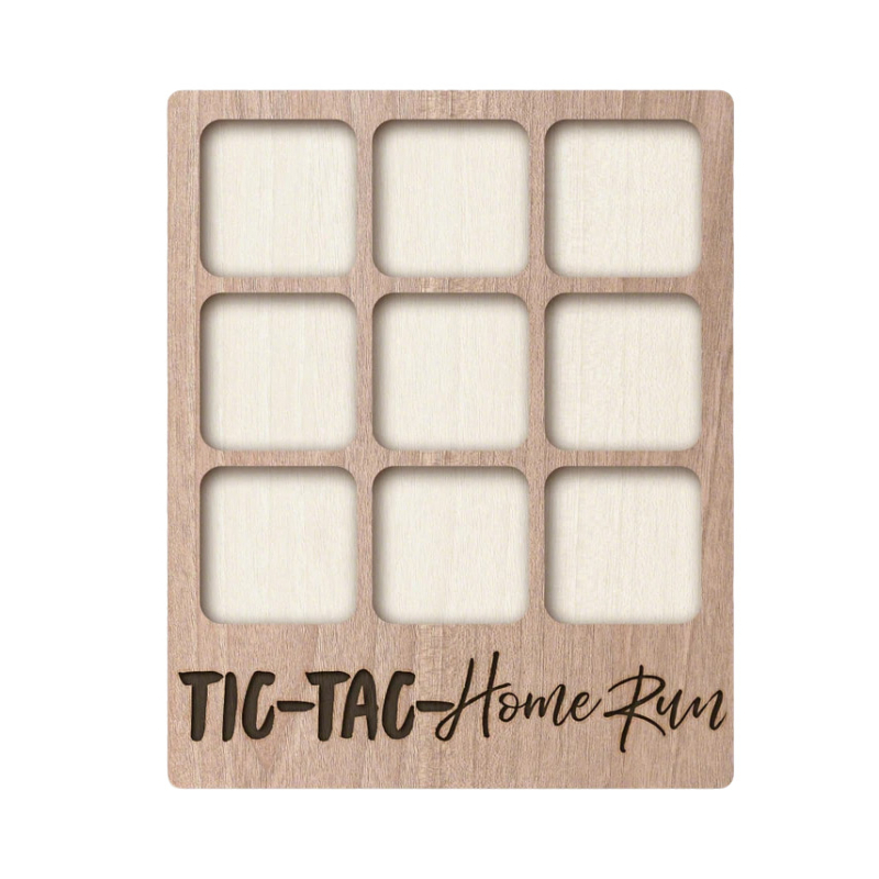 Koka spēļu plāksne ar gravētu dizainu, pielāgojama, kvadrātiska forma, iespējama logotipa drukāšana