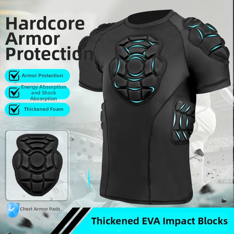 Kombinált sportvédő felszerelés felnőtteknek EVA anyaggal, csípő- és vállvédelmet tartalmaz, alkalmas kosárlabda, futball, rugby és baseball számára