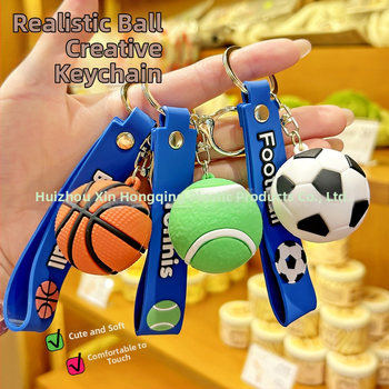 Breloc de chei cu design de mingi sportive (Plastic • Licență IP: Da • Nume IP: Serial de desene animate • Stil drăguț)